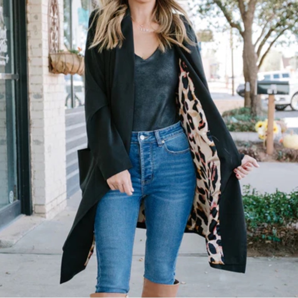 NWT black trench jacket